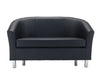Faux Leather Tub Sofa with Metal Feet, Learning SPACE
