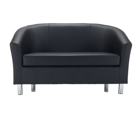 Faux Leather Tub Sofa with Metal Feet, Learning SPACE