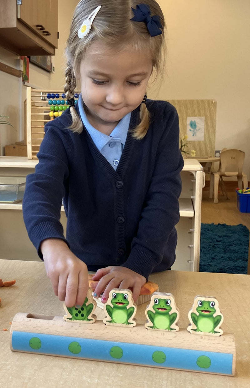 Five Frogs on a Log - Double-sided Number Line, Maths Toys Learning SPACE