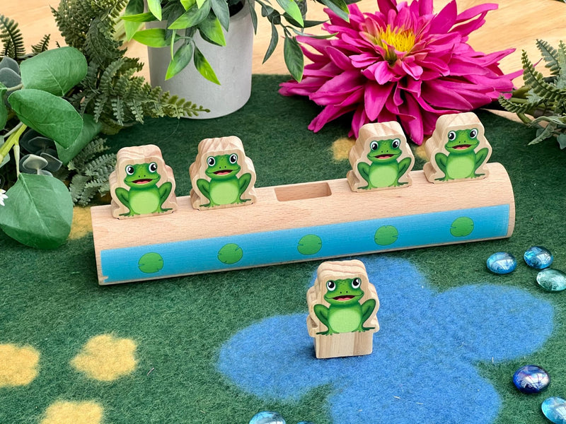 Five Frogs on a Log - Double-sided Number Line, Maths Toys Learning SPACE