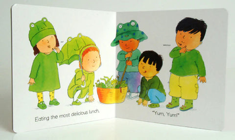 Five Little Speckled Frogs Signing (Board Book)-Additional Need,Baby Books & Posters,Childs Play,Deaf & Hard of Hearing,Early Years Books & Posters,Nursery,Specialised Books,Stock,Tactile Toys & Books-Learning SPACE