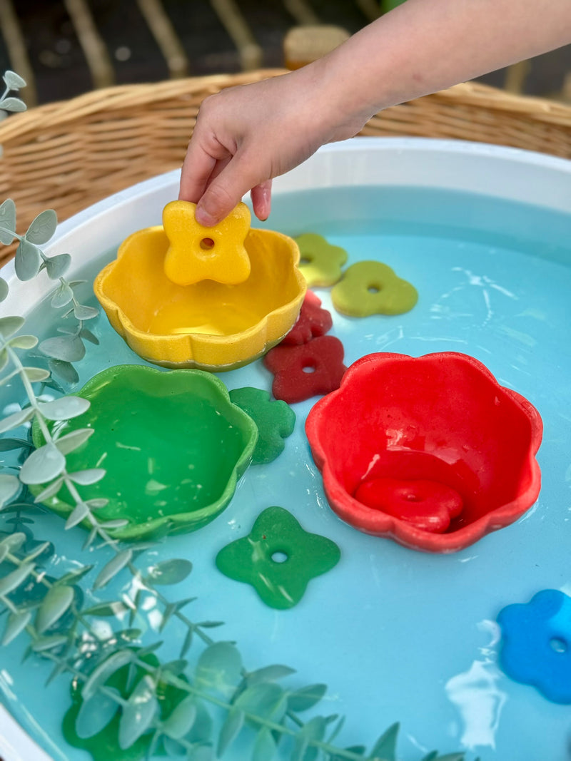 Flower Stones and Bowls, Pool, Water & Sand Toys Learning SPACE