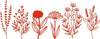 Flower Wall Decal, Red 52x20 cm Learning SPACE