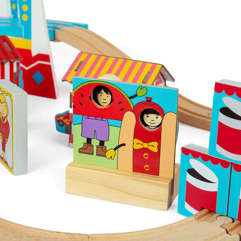 Fun Fair Train Set Wooden Railway-Bigjigs Rail,Bigjigs Toys,Train,Wooden Toys-Learning SPACE