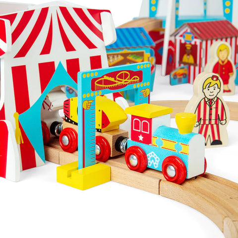 Fun Fair Train Set Wooden Railway-Bigjigs Rail,Bigjigs Toys,Train,Wooden Toys-Learning SPACE