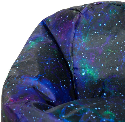 Galaxy Print UV Reactive Children's Bean Bag-AllSensory,Bean Bags,Bean Bags & Cushions,Dropship,Eden Learning Spaces,family fund bestsellers,Star & Galaxy Theme Sensory Room,Stock,Teenage & Adult Sensory Gifts,UV Reactive,Wellbeing Furniture-Learning SPACE