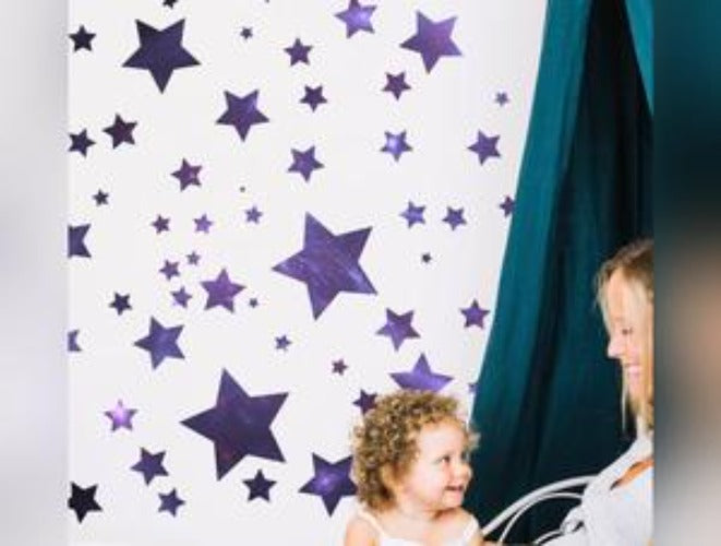 Galaxy Stars in space Wall Stickers (Pack of 56), Decorative Stickers Learning SPACE