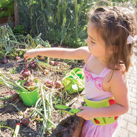 Gardening Tools - Green Bucket Childrens-Bigjigs Toys,Calmer Classrooms,Forest School & Outdoor Garden Equipment,Helps With,Messy Play,Outdoor Sand & Water Play,Pollination Grant,Seasons,Sensory Garden,Spring,Stock,Toy Garden Tools,Water & Sand Toys-Learning SPACE