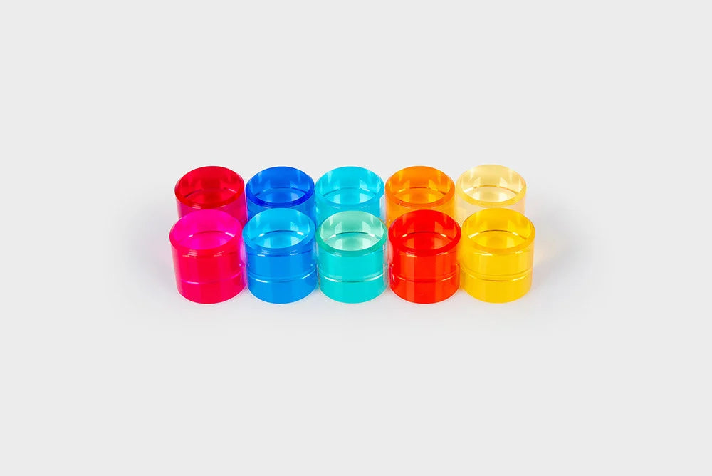 Gem Circles - Crystal Colour Acrylic Set, Pack of 10 Learning SPACE