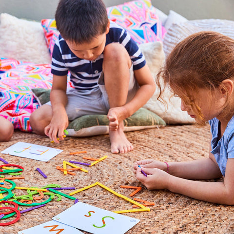 Geostix Letter Construction Set-Craft Activities & Kits,Early Years Literacy,EDX,Engineering & Construction,Fine Motor Skills,Learning Activity Kits,Literacy Toys-Learning SPACE