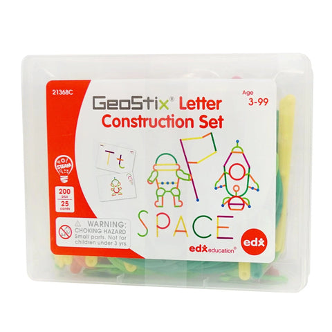 Geostix Letter Construction Set-Craft Activities & Kits,Early Years Literacy,EDX,Engineering & Construction,Fine Motor Skills,Learning Activity Kits,Literacy Toys-Learning SPACE