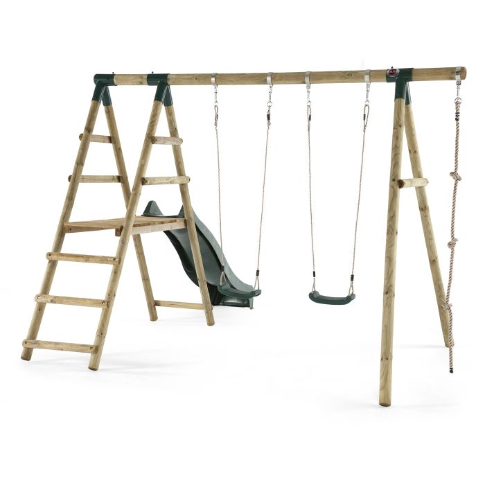 Giant Baboon Wooden Swing Set with Slide and Climb, Learning SPACE