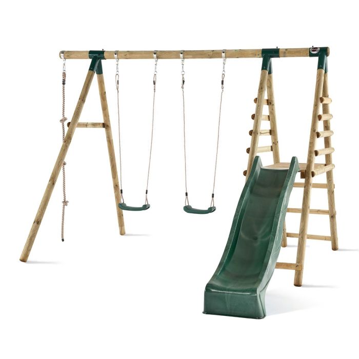 Giant Baboon Wooden Swing Set with Slide and Climb, Learning SPACE