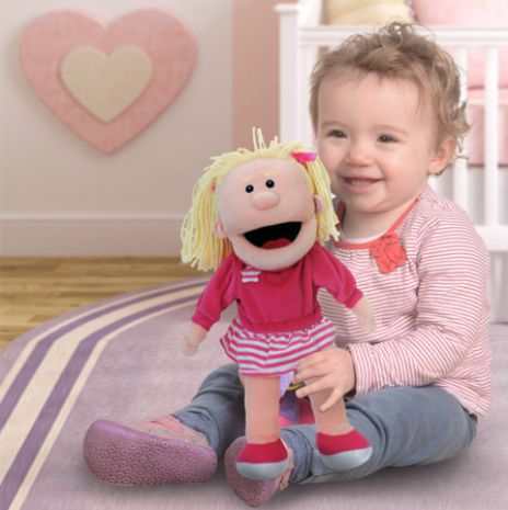 Girl Moving Mouth Hand Puppet-Calmer Classrooms,Calming & Anxiety,communication,Helps With,Imaginative Play,Neuro Diversity,Primary Literacy,Puppets & Theatres & Story Sets,Role Play,Stock-Learning SPACE
