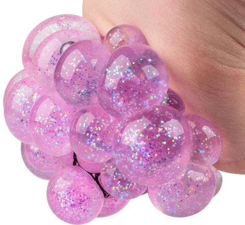 Glitter Squishy Mesh Ball-AllSensory,Cause & Effect Toys,Fidget,Pocket money,Sensory & Physio Balls,Sensory Balls,Squishing Fidget,Stock,Tobar Toys-Learning SPACE