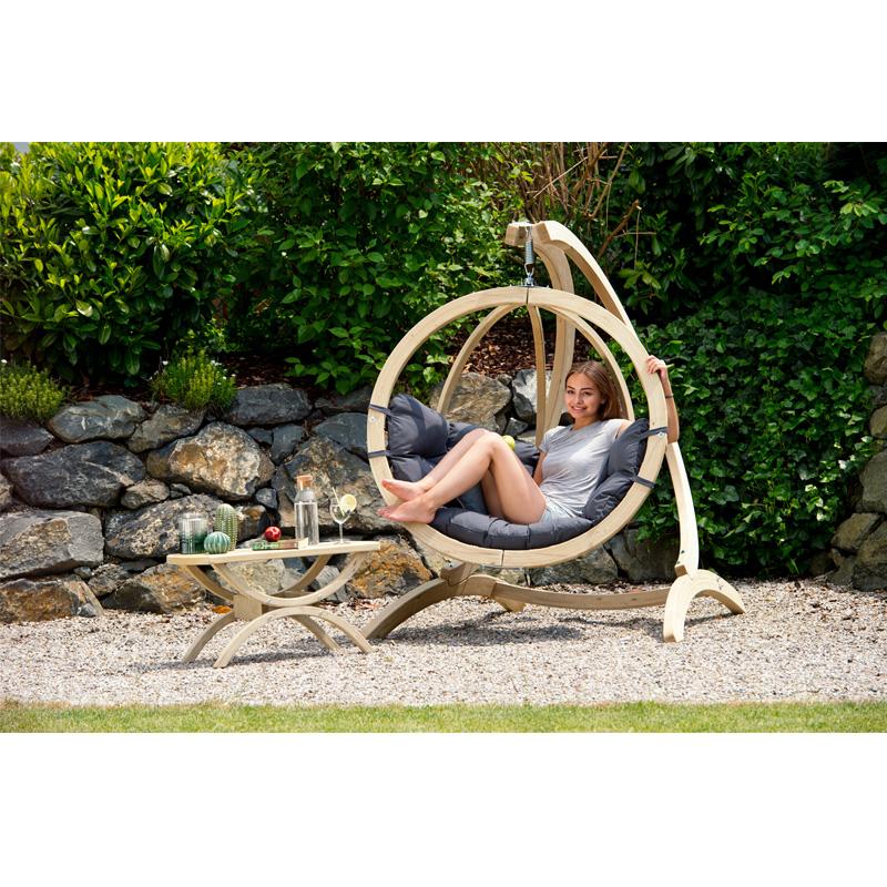 Globo Single Anthracite Hanging Chair - (Weatherproof), Hanging Chair Learning SPACE