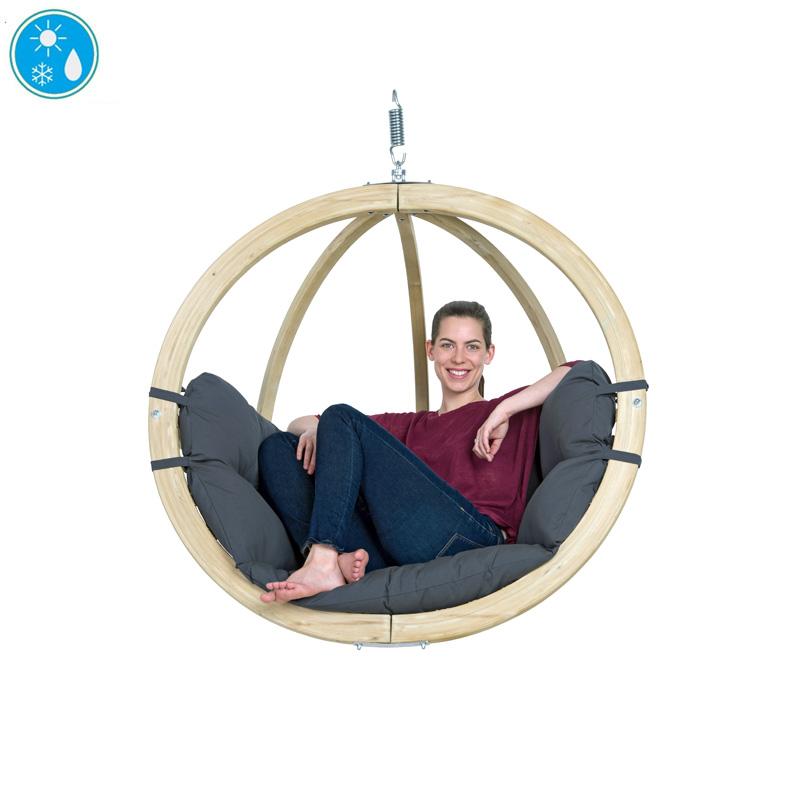 Globo Single Anthracite Hanging Chair - (Weatherproof), Hanging Chair Learning SPACE