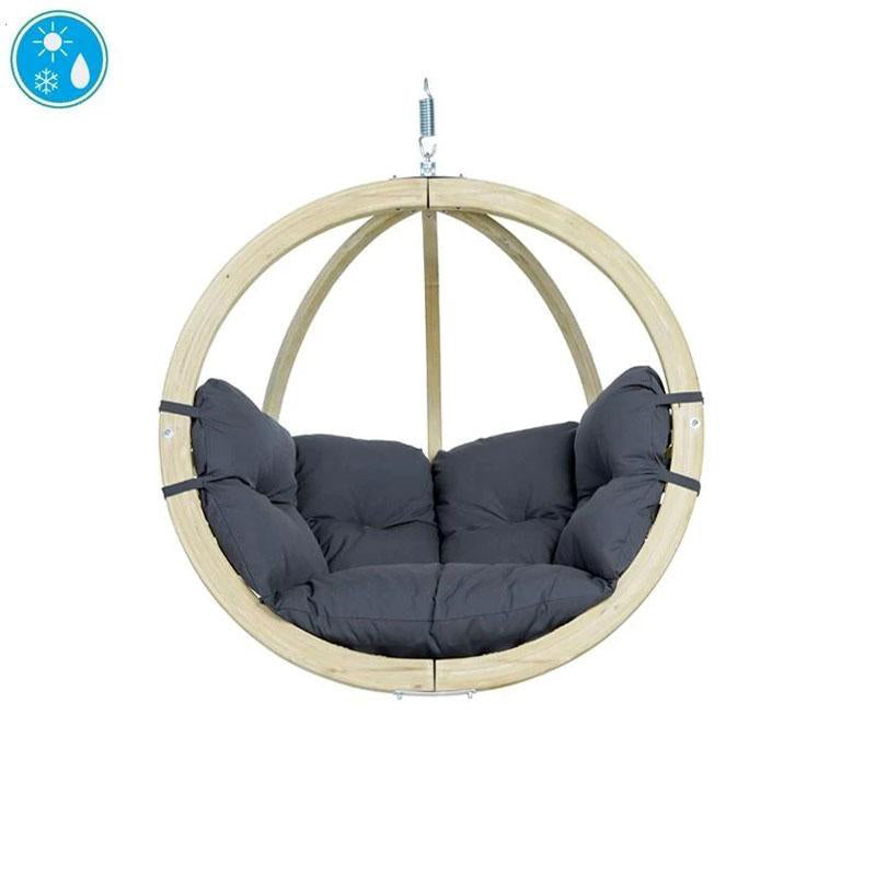 Globo Single Anthracite Hanging Chair - (Weatherproof), Hanging Chair Learning SPACE