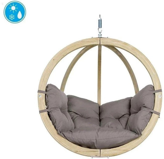 Globo Wooden Hanging Chair, Taupe Learning SPACE