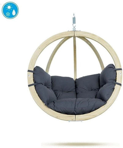 Globo Wooden Hanging Chair-Amazonas,Children's Wooden Seating,Hammocks,Indoor Swings,Movement Chairs & Accessories,Seating,Stock,Wellbeing Furniture-Anthracite-AZ-2030808-Learning SPACE