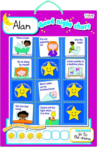 Good Night Chart-Additional Need,Autism,Calmer Classrooms,Calming & Anxiety,Dyspraxia,Early Years Books & Posters,Early Years Maths,Fiesta Crafts,Helps With,Life Skills,Maths,Neuro Diversity,Primary Maths,PSHE,Sleep Issues,Social Emotional Learning,Social Stories & Games & Social Skills,Transitions and Routines-Learning SPACE