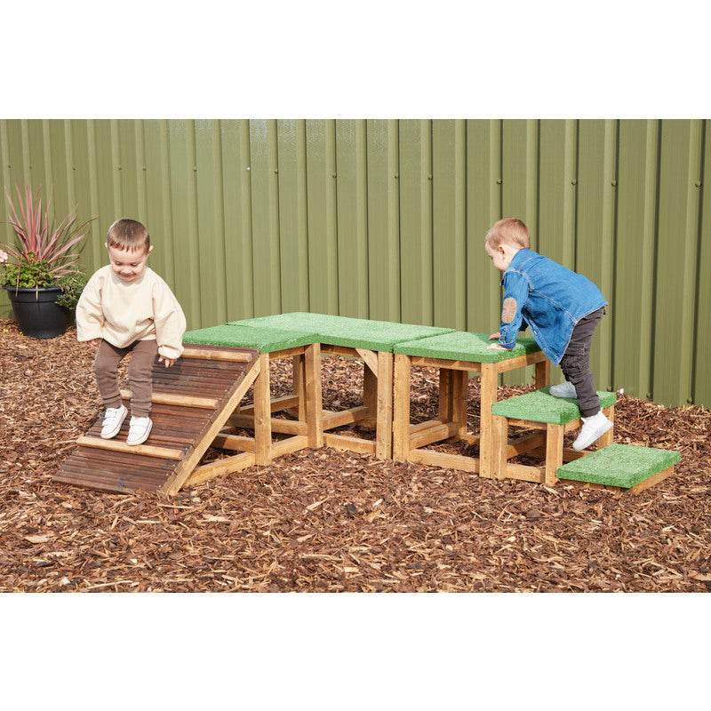 Grass Climb & Play Platform Trio (3Pk), Learning SPACE