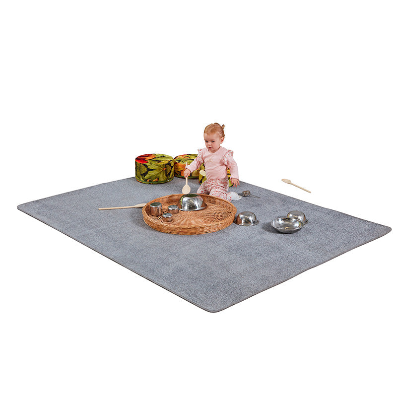 Grey Nursery and Classroom Play Rug (2mx1.6m), Learning SPACE