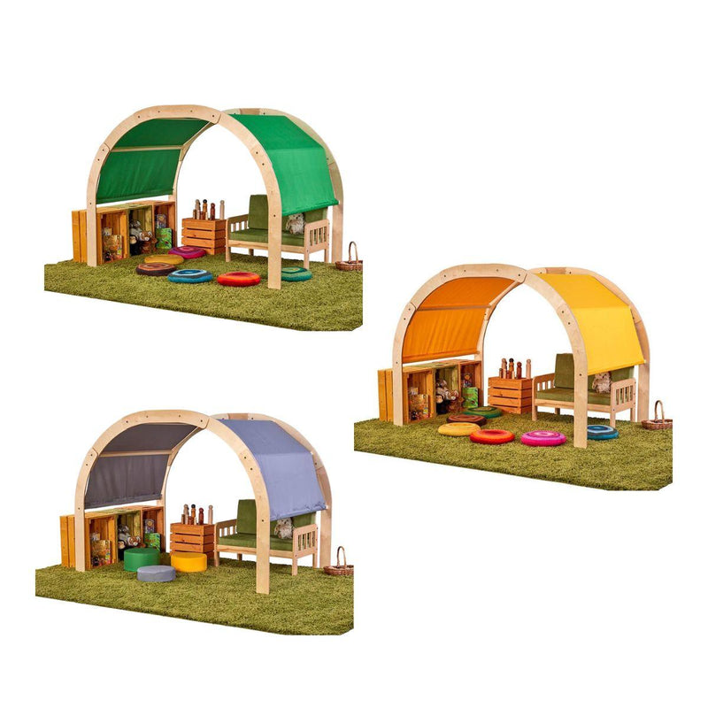 Group Umbu Arch Fabric Set of 3, Blue, Green & Yellow Den Covers, Learning SPACE
