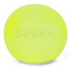 Speks Gump Jumbo memory gel stress ball in Algae green, a lime green squishy ball on a white background
