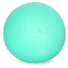 Speks Gump Jumbo memory gel stress ball in Sea Glass teal on a white background
