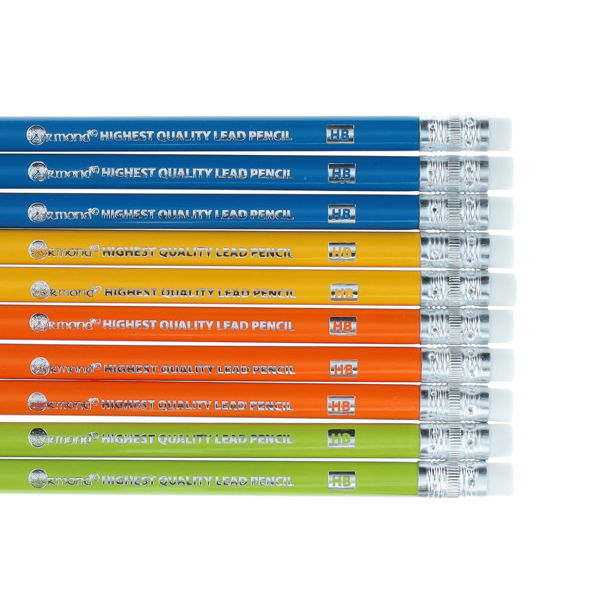HB Rubber Tipped Pencils - Pack of 10 Neon, Stationery Learning SPACE