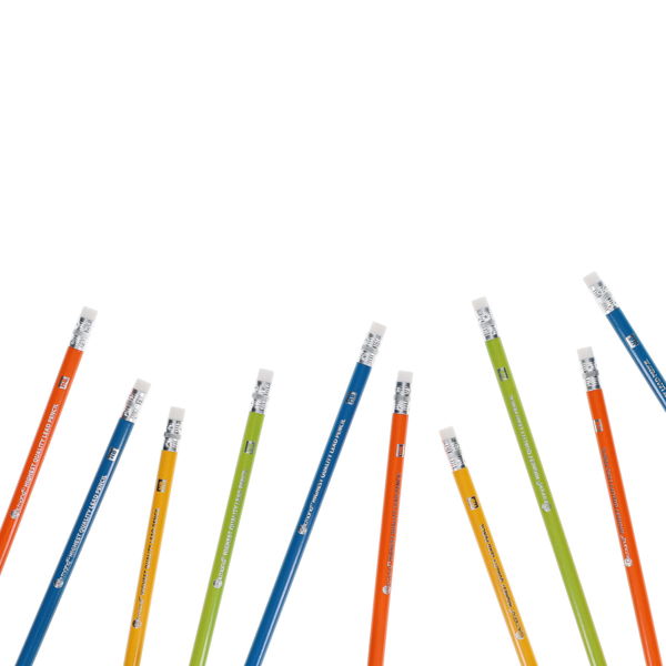 HB Rubber Tipped Pencils - Pack of 10 Neon, Stationery Learning SPACE
