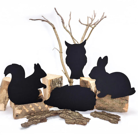 Handheld Chalkboards - Woodland Animals Set of 4, Learning SPACE