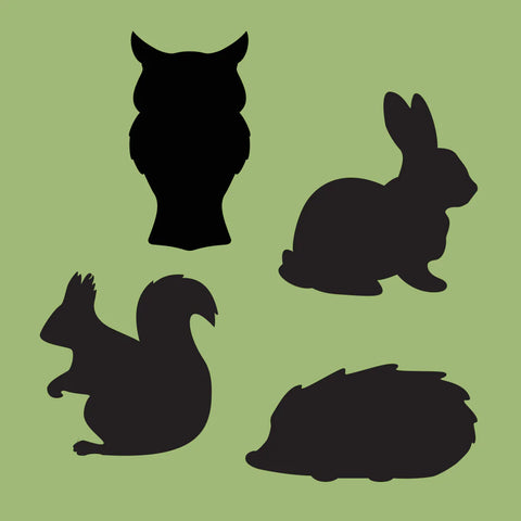 Handheld Chalkboards - Woodland Animals Set of 4, Learning SPACE