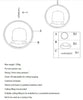 max weight desription graphic for the hanging egg chair