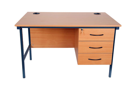 Heavy Duty Teacher's Desk with Fixed Pedestal, Learning SPACE