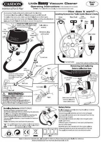 Henry Play Pretend Vacuum Cleaner, Learning SPACE