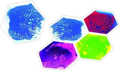 Hexagon Liquid Floor Tiles - Set of 4, Learning SPACE