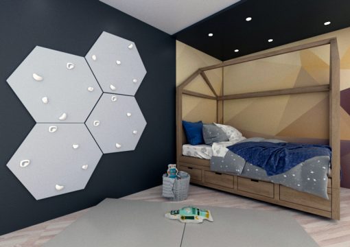 Hexagonal Indoor Climbing Wall, Learning SPACE