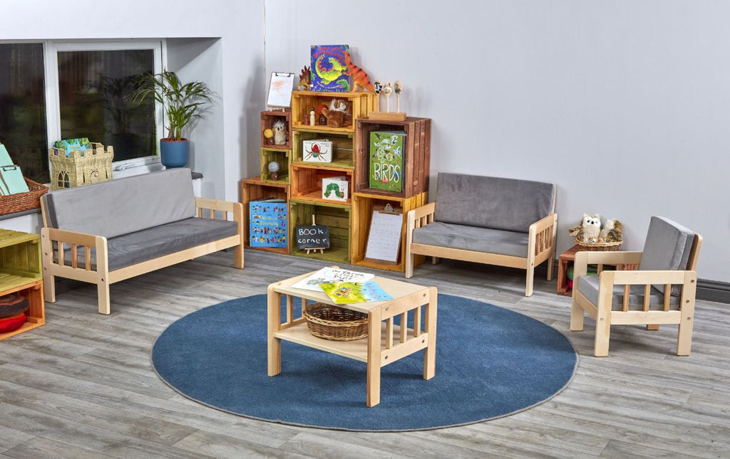 @ Home Grey Couch For Three, Learning SPACE