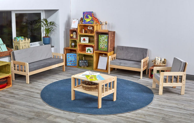 @ Home Grey Sofa, Chair And Table Set, Learning SPACE