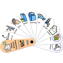 Home School Transition Fan-Hand Fans-Back To School,Calmer Classrooms,Calming & Anxiety,communication,Fans & Visual Prompts,Life Skills,Neuro Diversity,Play Doctors,PSHE,Social Stories & Games & Social Skills,Transitions and Routines-Learning SPACE