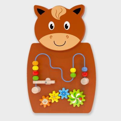 Horse Activity Wall Panel Toy-Additional Need,Fine Motor Skills,Gifts For 1 Year Olds,Helps With,Maths,Nursery,Primary Maths,SCOTEXCEL,sensory activity,Sensory Wall Panels & Accessories,Shape & Space & Measure,Sound,Stock,Tactile Toys & Books,Tracking & Bead Frames,Viga Activity Wall Panel-Learning SPACE
