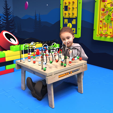 IKC Buxus Wirebeads Table-Dropship,Fine Motor Skills,IKC Freestanding Play Structure,IKC Freestanding Play System,IKC Play,Tracking & Bead Frames-Learning SPACE