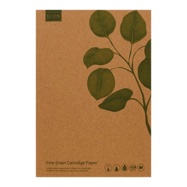 Icon Green A4 80pg 110gsm Kraft Sketch Book, Learning SPACE