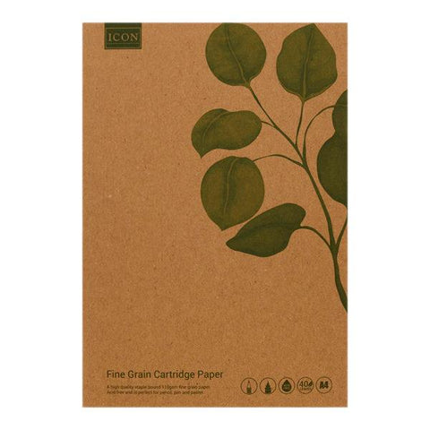 Icon Green A4 80pg 110gsm Kraft Sketch Book, Learning SPACE