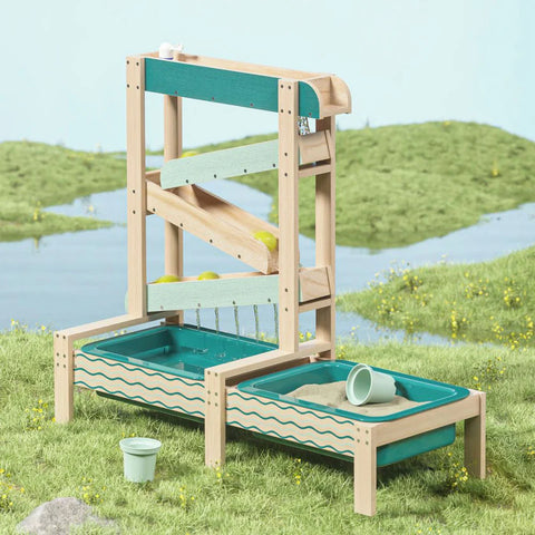 Interactive Wooden Water Track for Kids – Outdoor Play & Learning, Learning SPACE