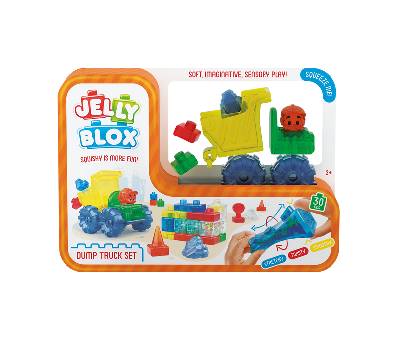Jelly Blox Dump Truck Set, Building Toys Learning SPACE