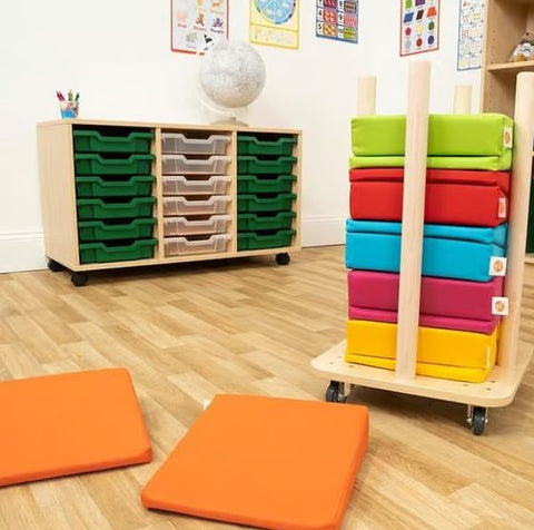 Jolly Back Maxi Wedge - Set of 12, Brights With Trolley Learning SPACE