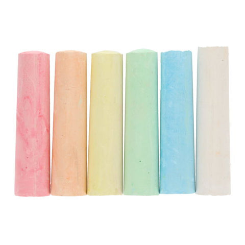 Jumbo Coloured Sidewalk Chalk - Pk 6